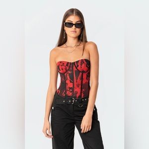Edikted Aly Mesh Corset Top